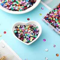 Paillettes arc-en-ciel colorées en vrac, paillettes lâches de 6 mm pour la confection de vêtements, boucles d'oreilles, bijoux et artisanat DIY