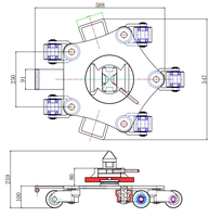 Chariots de manutention de conteneurs Z2LIFTING 4T avec verrouillage rotatif / Chariots de chargement de conteneurs / Chariot de transport à roues en PU pour usage intérieur