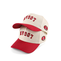 Casquette de baseball tendance en coton à 5 panneaux avec logo brodé de haute qualité, style hip-hop, personnalisable, pour l'extérieur, en gros, OEM, Dot Dobby