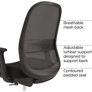 Silla de oficina Alera Kempton con respaldo de malla, silla elevadora para dibujo técnico con brazos ajustables, altura del asiento y soporte de anillo para reposapiés 275 - Product Image 3