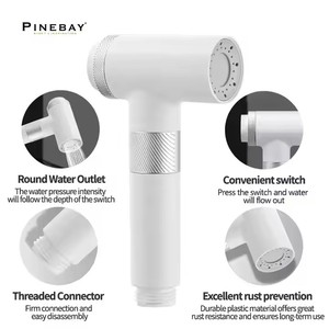 Профессиональный набор для ванной комнаты PINEBAY с магнитным пластиковым распылителем для биде с мусульманской держателем для унитаза и шлангом - Product Image 5