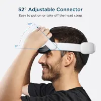 Versione aggiornata della cinghia di elite in pelle morbida PU connettore regolabile sostituibile VR accessori testa cinturino per Oculus Quest 2