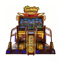 Machine de jeu d'arcade en plastique à récompenses, 2 joueurs, à monnayeur/billets, jeu Crazy Hunting Running, version anglaise, pour centres de divertissement