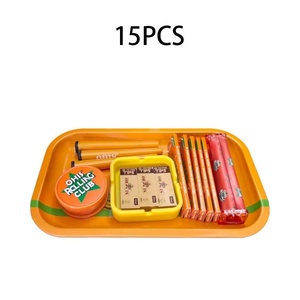 Posacenere in Latta, Plastica e Silicone con Porta Grinder per Sigarette, Stile Europeo Rettangolare per Set di Accendini - Product Image 4