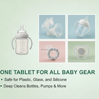 Tablettes nettoyantes pour lave-biberons, détergent pour lave-biberons