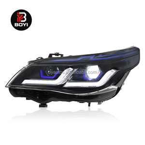 Faros Delanteros E60 para <span class=keywords><strong>BMW</strong></span> Serie 5 535i, Conjunto de Faros Delanteros Actualizados, Nuevo Estilo LED, Ceja Azul, Luces de Circulación Diurna Dobles en Forma de L - Product Image 5