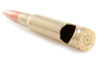 Ouvre-bouteille en forme de balle de calibre 50 usiné CNC, en alliage d'aluminium tactique, équipement de survie compatible Molley