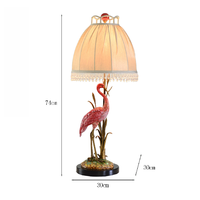 Lampe de table Flamingo de luxe européenne, élégante et lumineuse, pour salon, bureau, chambre à coucher, décoration de chevet, articles décoratifs