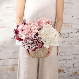 ดอกไฮเดรนเยียประดิษฐ์ CallaFloral ก้านเดี่ยว สีชมพู โพลีเอสเตอร์เคลือบหิมะ สำหรับตกแต่งบ้านและงานแต่งงาน - Product Image 2