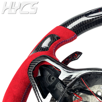 Volant personnalisé en fibre de carbone avec cuir rouge, LED et palettes de changement de vitesse pour BMW G20 G21 G22 G30 G38 G42 M2 M3 M4 M340i M8