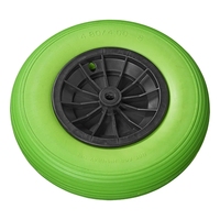 Roue pleine en mousse PU 16*400-8 anti-crevaison de 397 mm avec moyeu central et roulement à billes, jante en plastique, vente en gros, nouveauté