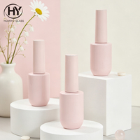 Meilleur rapport qualité-prix, flacon de vernis à ongles en gel classique et élancé, cylindre rose de 12 ml avec bouchon, col en PP givré