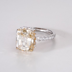 Bague en diamant de laboratoire taille coussin en or massif 14 carats avec diamant certifié IGI, élégante bague de fiançailles pour femme, bijoux fins - Product Image 5