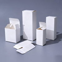 Petite boîte pliante rectangulaire blanche, emballage neutre, carton, impression offset, 300g, emballage de produit personnalisable