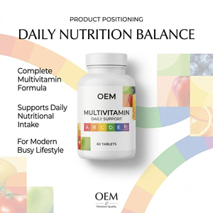 Comprimés multivitaminés OEM ODM pour un soutien quotidien ABCDE B-Complex 60 comprimés Complément alimentaire - Product Image 3