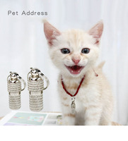 Fabricant Vente en gros Produit pour animaux de compagnie Anti Perte Pet Dog ID Étiquette d'adresse Tag Barrel Tube Pet Supplies