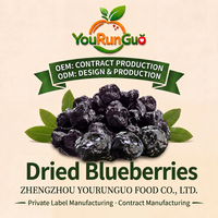 OEM Bulk Gedroogde Blauwe Bessen Hele Natuurlijke Zure Zachte Zonder Toegevoegde Suiker Antioxidantenrijk Gezonde Snack Fruit Superfood 10kg