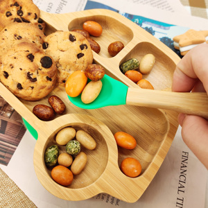 Nuevo Diseño Ecológico, No Tóxico, Libre de BPA, Juego de Plato y Tazón de Bambú para Bebé con Diseño Animal Minimalista para Niños - Product Image 4