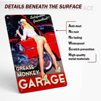 Affiche Métallique Vintage Rétro Voiture Moto 20x30cm – Enseigne Murale en Étain pour Service Automobile, Décoration Murale pour Maison, Bar, Club, Garage – Vente en Gros