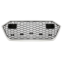 Grille de pare-chocs avant en ABS de style RS7 en nid d'abeille noir et argent de haute qualité PNB pour Audi A7 S7 C8 2019-2025, garantie 1 an