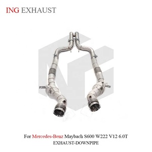 ท่อระบายไอเสียสเตนเลสสตีลสำหรับรถเมอร์เซเดสเบนซ์ <span class=keywords><strong>Maybach</strong></span> S600 W222 <span class=keywords><strong>V12</strong></span> 6.0ตันพร้อมเกราะกันความร้อนอะไหล่รถยนต์ - Product Image 2