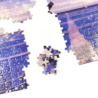 Puzzle en bois personnalisé de 1000 pièces, zones de lettres au dos, rapport de mastication élevé, ajustement parfait, finition transparente, affiche 1:1, carton rigide, robuste