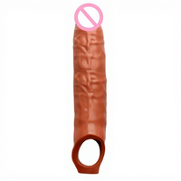 Manchon de Pénis Grande Taille, Extenseur Réaliste en Forme de Dildo, Extension pour Agrandissement du Pénis