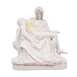 Sculpté à la main en marbre vierge marie bébé jésus Statue traditionnelle chrétienne Figure Sculpture pour église ornement Style de conception naturelle - Product Image 6