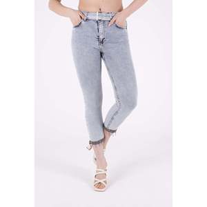 Pantalones Vaqueros de Mujer con Dobladillo con Cinturón - Product Image 5
