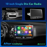 Autoradio universel Android 10.1 pouces à écran tactile DSP GPS avec processeur quadricœur, écran OLED, lecteur CD et amplificateur