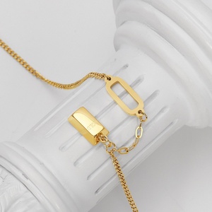 2024 High Quality New Design Custom Waterproof <b>Stainless</b> <b>Steel</b> Curb Chain Bracelet - Product Image 3