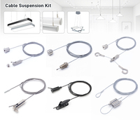 Kit de suspension pour tableaux avec pince à câble et crochet - Pinces de suspension pour tableaux et cadres, autres accessoires d'éclairage