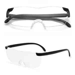 LED ışık presbiyopik yardımcı klip Loupeortable Readinghand onarım aracı Blacklasses gözlük büyüteç blglass cam siyah