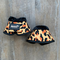 Bottes de cloche de cheval de bord d'équipement de cheval colorées d'impression de nouveau design bottes de cloche de cheval protectrices de jambe de logo personnalisé