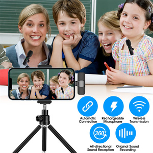 2023 Vente chaude Lavalier 2-en-1 Microphone sans fil Type C, suppression du bruit, pour les appels audio et vidéo enregistrés - Product Image 4
