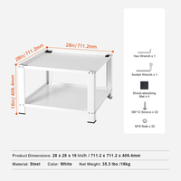 Support de machine à laver JH-Mech Stability avec étagère de rangement, robuste, durable, réduction du bruit, capacité de 660 lb, piédestal en acier pour buanderie