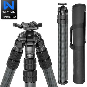 Trípode de Caza de Fibra de Carbono WEYLLAN HN403 de 70.49'' con Cabezal de Bola Integrado de 52 mm y Tubo de 40 mm para Cámara L93 - Product Image 1