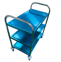 Chariot mobile Sunmax à 2 niveaux en plastique pour aliments avec roues, fournitures pour hôtels et restaurants, prix du fabricant