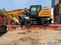 Wheel Excavator SY155W Original Genuine Product 13Ton with 0.6m³ Rock Bucket for Sale