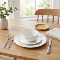 Ensemble d'assiettes plates en mélamine blanches en gros pour mariage