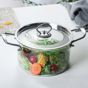 Olla <span class=keywords><strong>de</strong></span> Cocina <span class=keywords><strong>de</strong></span> <span class=keywords><strong>Vidrio</strong></span> Transparente <span class=keywords><strong>de</strong></span> Borosilicato <span class=keywords><strong>para</strong></span> Estufa <span class=keywords><strong>de</strong></span> Gas, Eléctrica y Cerámica - Product Image 4