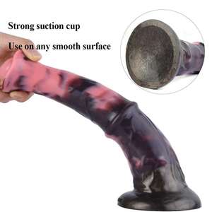 Beestachtige mannen soft liquid silicone paarden anaalplug realistische dildo voor privé masturbatie en orgasme zonder testikels - Product Image 6