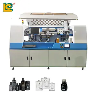 LC Brand Full Automatic Special Shape Bottle Silk Screen Printing Machine With CCD Positioning And UV System