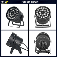Projecteur LED Par DMX Wash RVBWAUV 6-en-1 (24x) pleine couleur pour scène, concert et spectacle