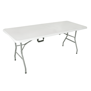 4ft 6ft 8ft Bán Buôn Nhiệm Vụ Nặng Nề Vườn Dã Ngoại Bên Hình Chữ Nhật Gấp Trong Nửa Tiệc Trắng HDPE Nhựa Gấp Bảng - Product Image 1