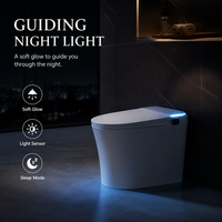Siège de toilette intelligent haut de gamme avec bidet électrique, siège chauffant, ouverture automatique du couvercle, séchage à l'air chaud, télécommande, fixation murale, chasse d'eau cyclonique
