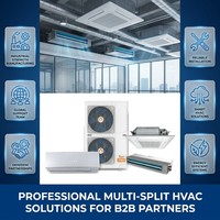 Système de climatisation central à éjection latérale, gain de place, avec pompe à chaleur Inverter pour petit bureau, maison, mini-système VRF