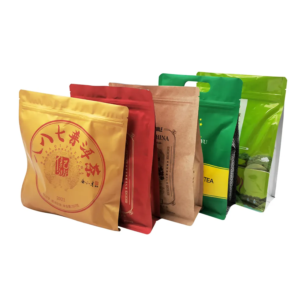 食品グレードの緑茶紅茶の包装ロゴ付きのカスタム印刷されたティーバッグ