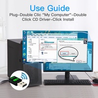 Adaptador Wifi USB de 600Mbps con Receptor Wifi RTL8821CU, Dongle Wifi 2 en 1 con Bluetooth