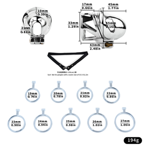 Nouvel appareil de chasteté FRRK 2026 pour <span class=keywords><strong>gland</strong></span>, cage à pénis SM à verrouillage, 9 tailles, invisible, sans anneaux, BDSM, <span class=keywords><strong>autour</strong></span> des testicules, jouets fétichistes pour adultes - Product Image 5